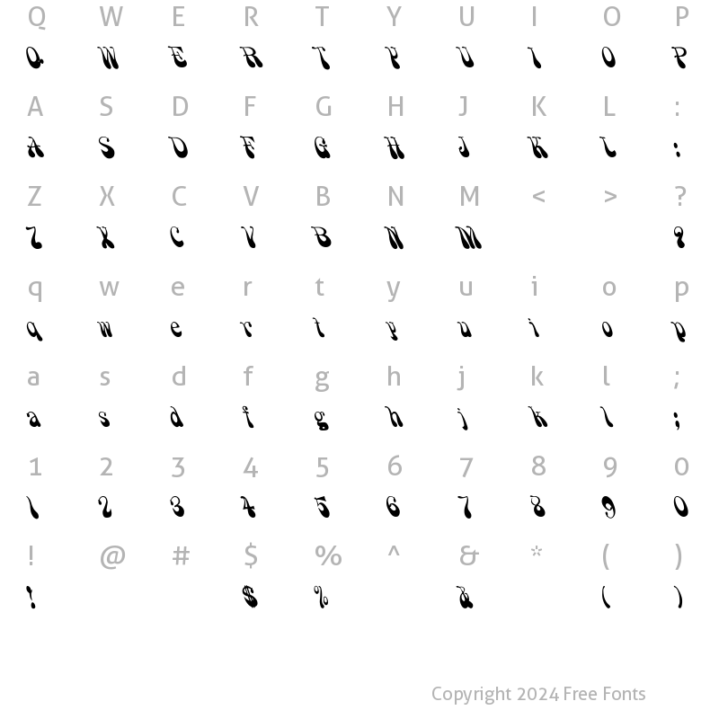 Character Map of Grooovvelic Regular