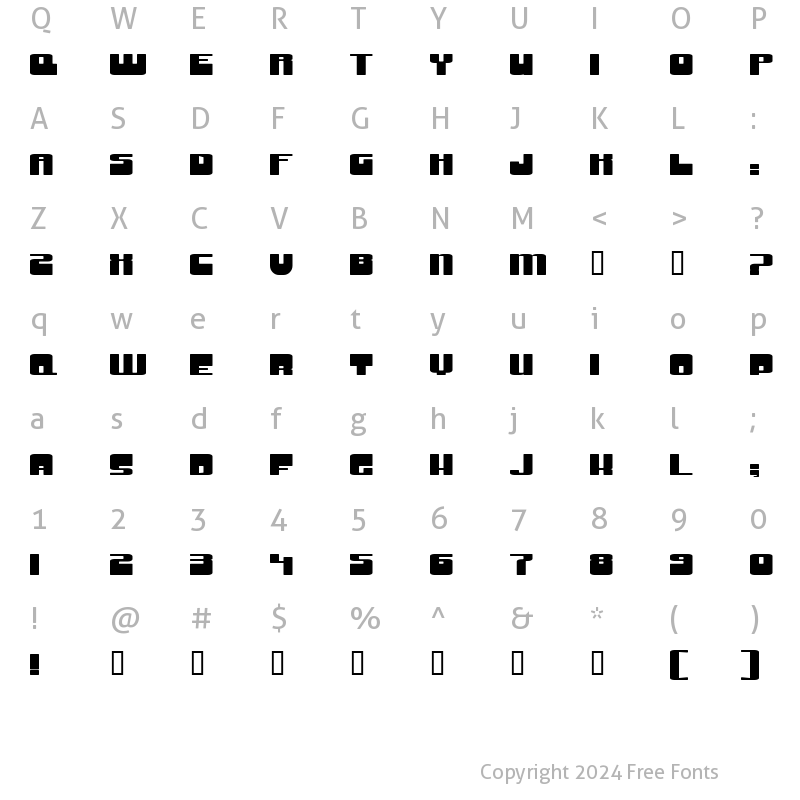 Character Map of Groove Machine ExpUpright Regular