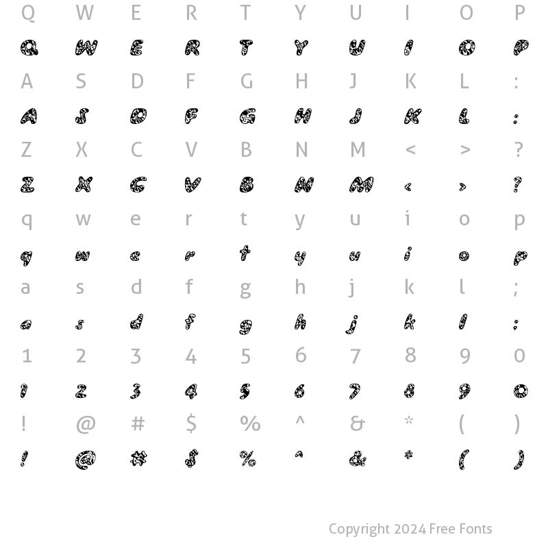 Character Map of Groovy Regular