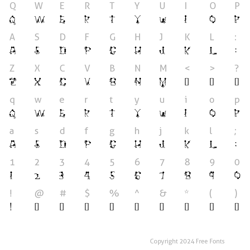 Character Map of GroupSex Regular