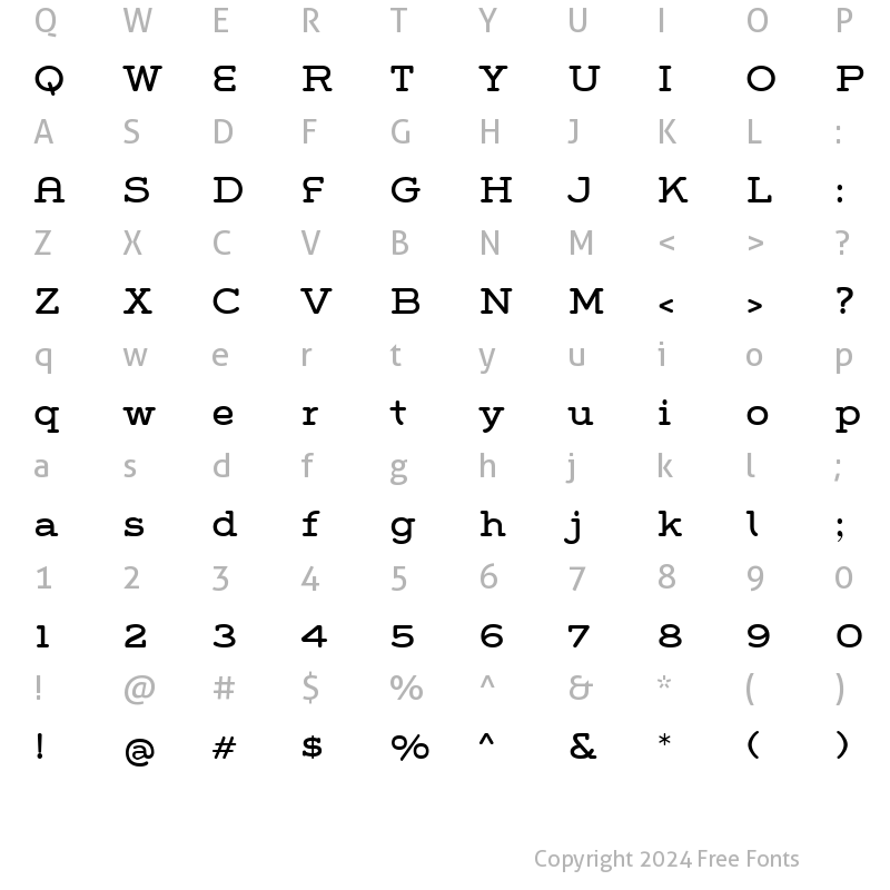 Character Map of Grover Slab Regular