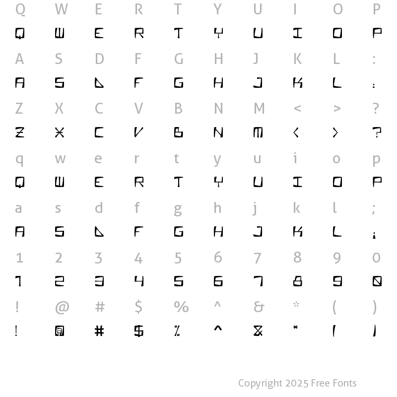 Character Map of Grumpfh Regular Regular