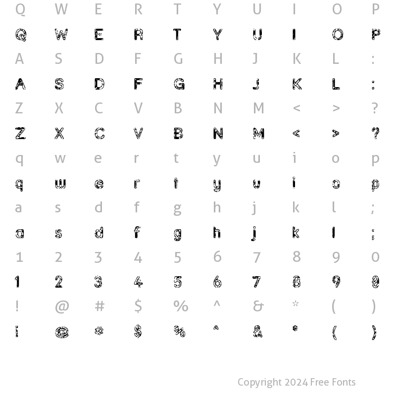 Character Map of Grunja Regular