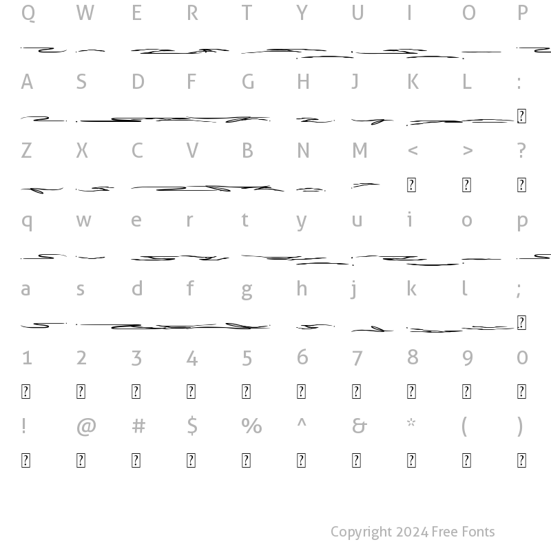 Character Map of Gualapa Swash Regular