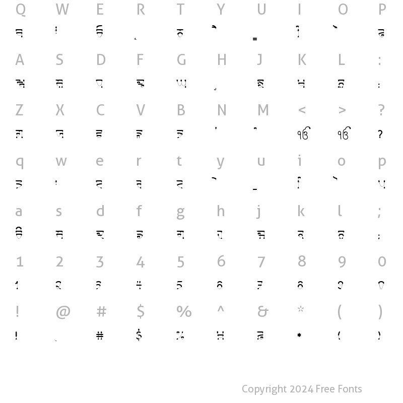 Character Map of Gubara 4 Big Book