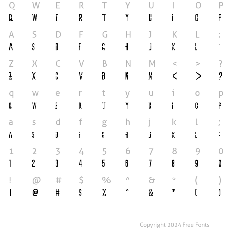 Character Map of Guest Star Sans Serif