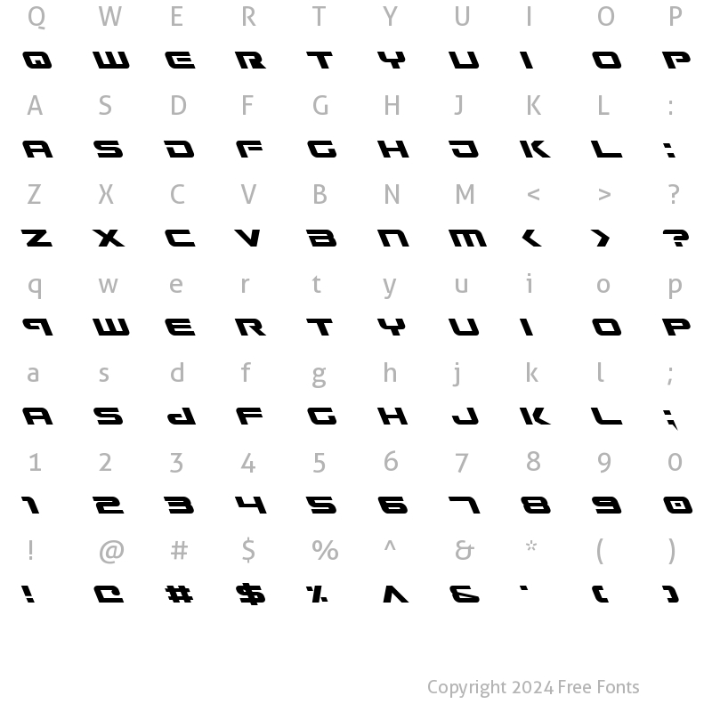 Character Map of Gunship Leftalic Leftalic