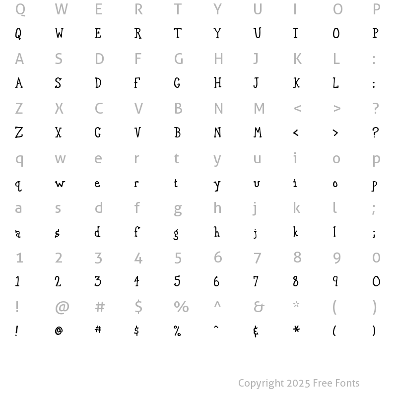 Character Map of Gurnsey 2.0 Regular