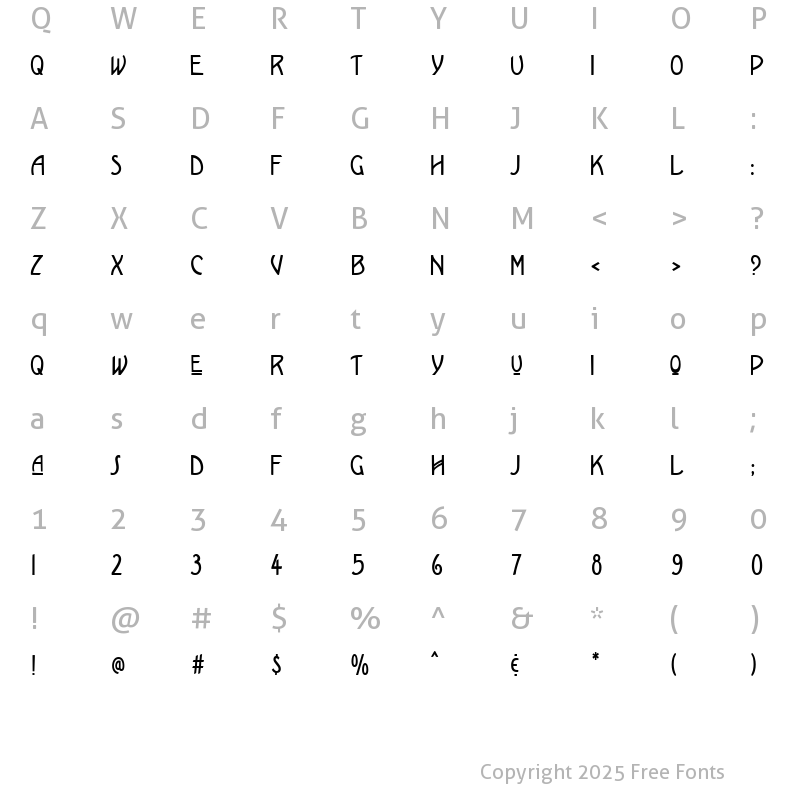 Character Map of GustavStickley Regular