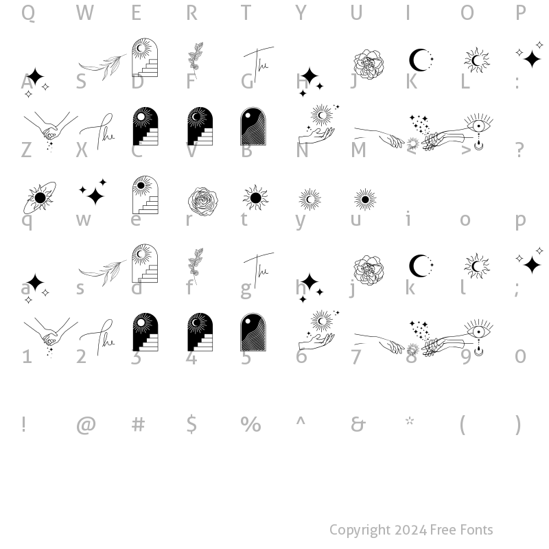 Character Map of Gyahegi Icon Icon