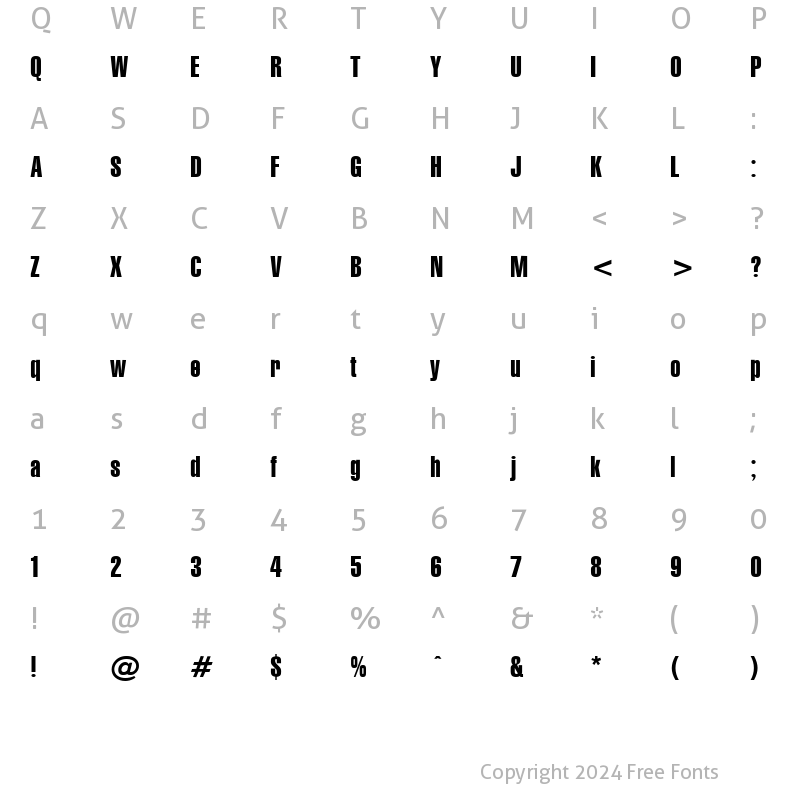 Character Map of GymnasiaC Normal