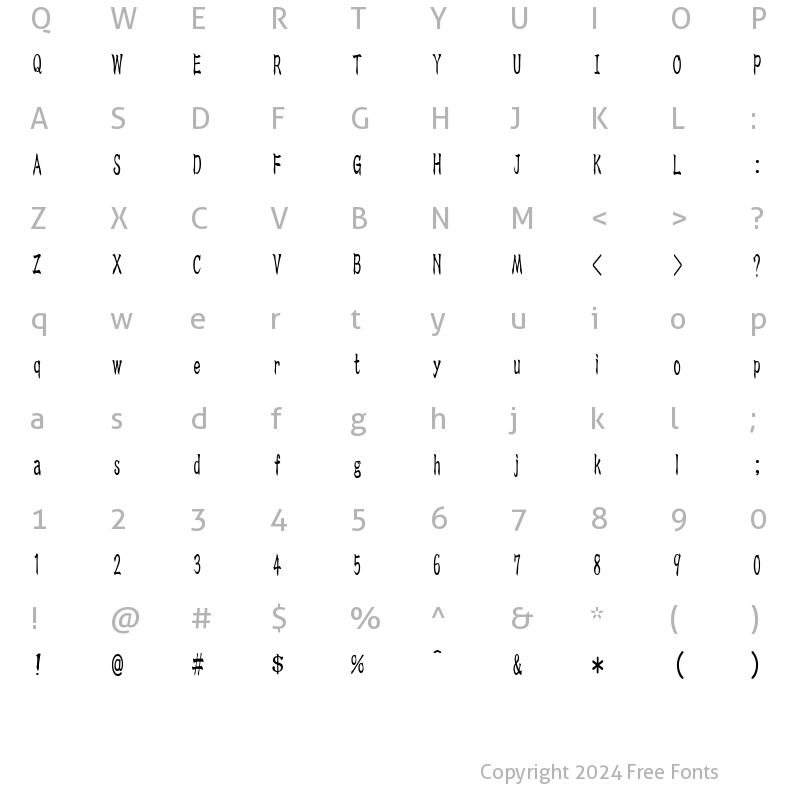 Character Map of Gyoseki-Gyosho Regular