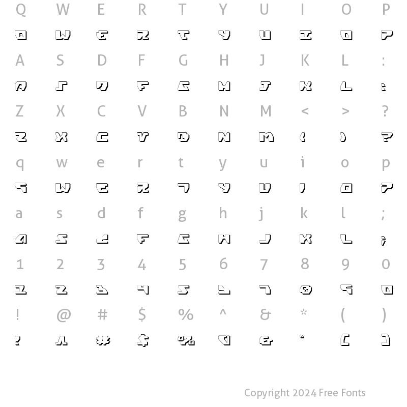 Character Map of Gyrfalcon 3D 3D