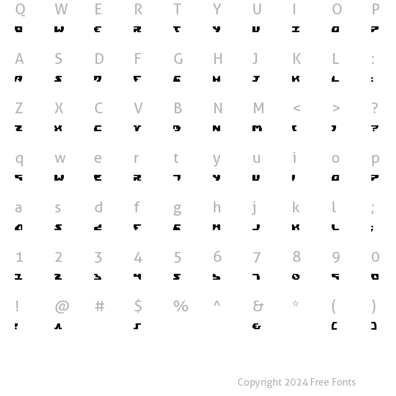 Character Map of Gyrfalcon Regular