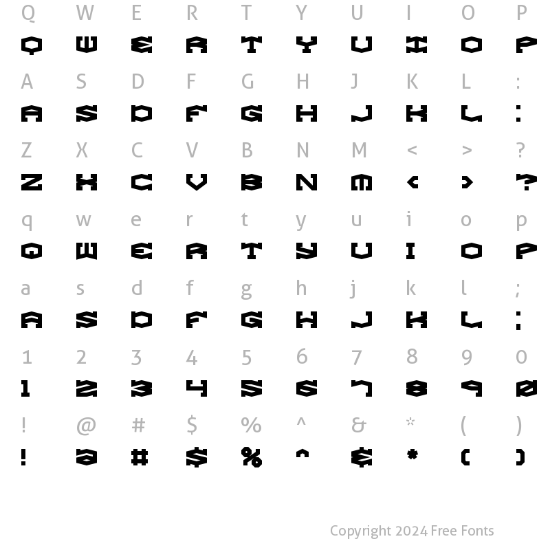 Character Map of Gyrose BRK Normal