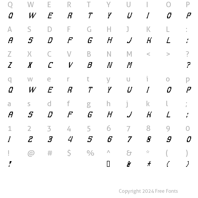 Character Map of Gyrussian Regular