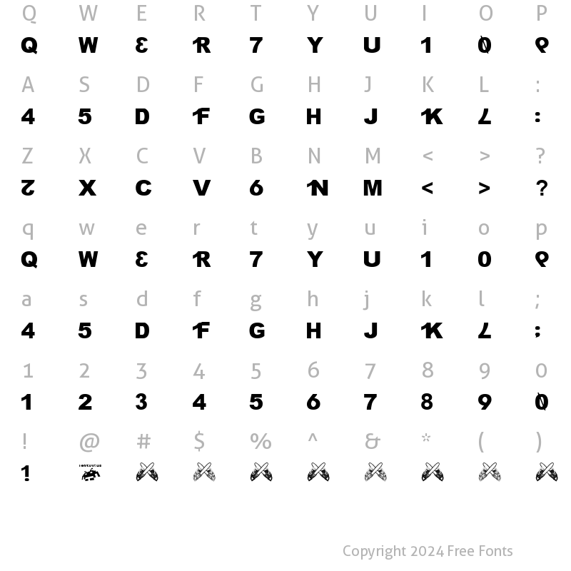 Character Map of H4XX0R 1337 5CR1P7