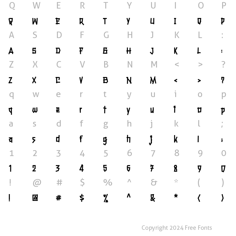 Character Map of Haberdines Regular