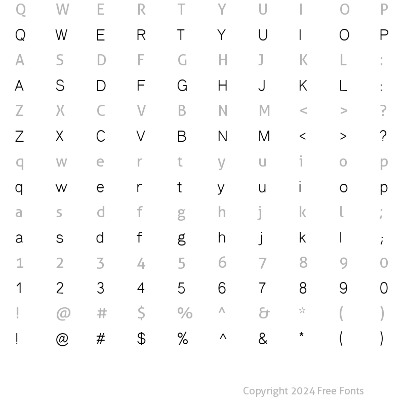 Character Map of Hacen CAPSpice 33 Regular