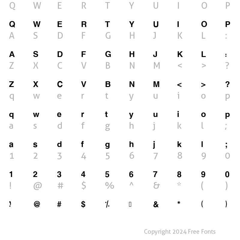 Character Map of Hacen Newspaper Regular