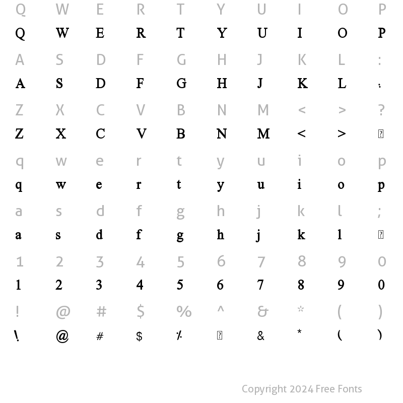 Character Map of Hacen Sahara Regular