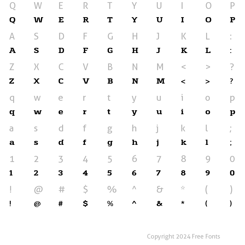 Character Map of Haeock Bold