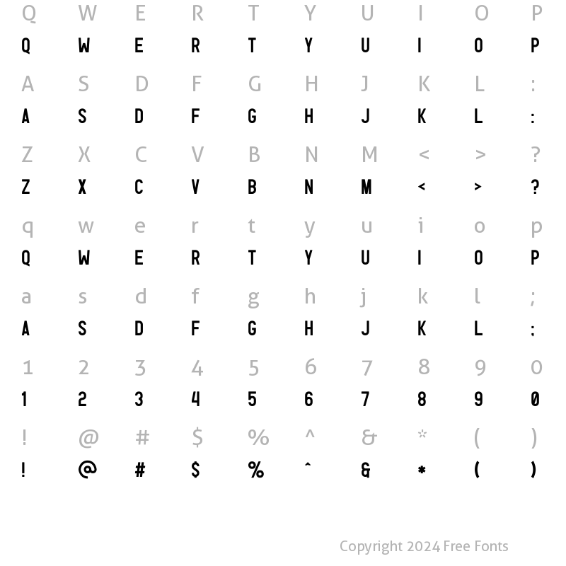 Character Map of Hagerman_Font Regular