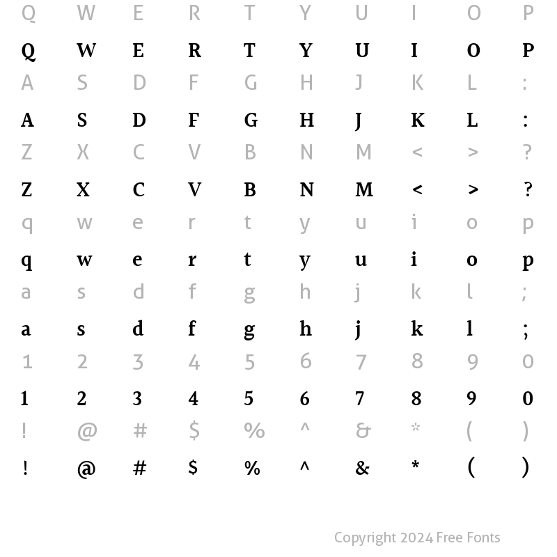 Character Map of Halant SemiBold