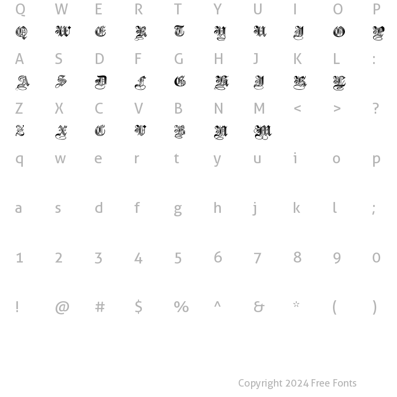 Character Map of Halftone Black DemiBold