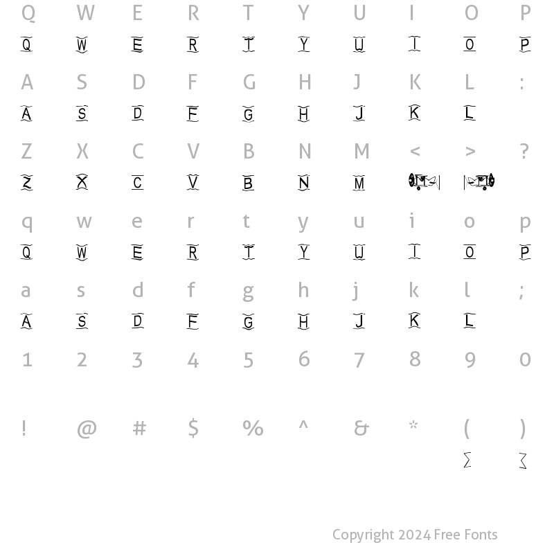 Character Map of Hallo du! Regular