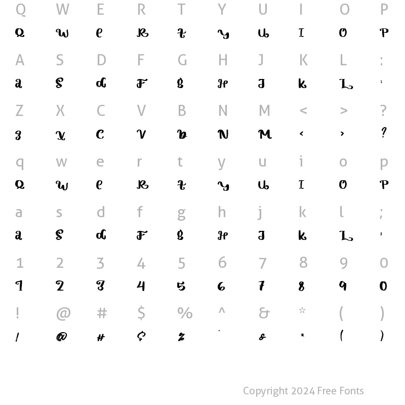 Character Map of HALLOWEEN  CREEPY Regular