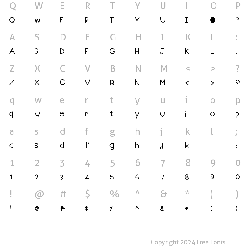 Character Map of Halloween Font Regular