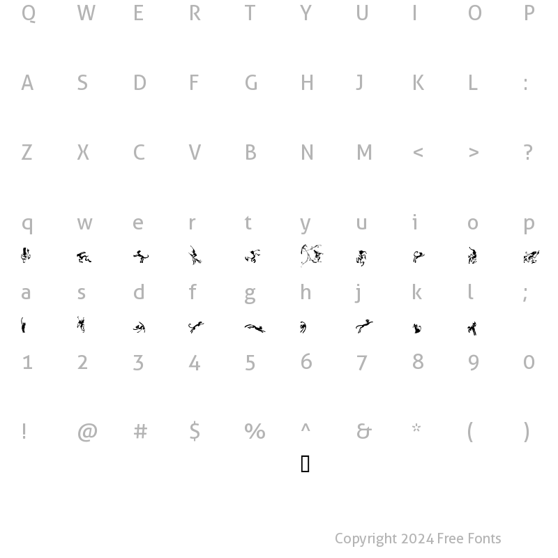 Character Map of Halloweenies Demo Regular