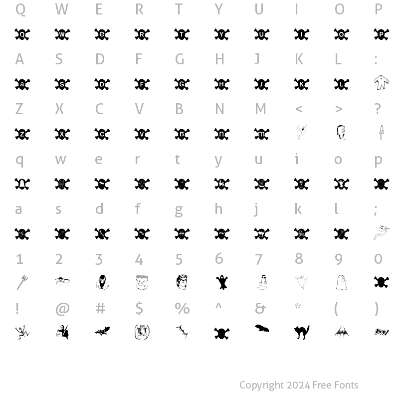 Character Map of HalloWien Regular