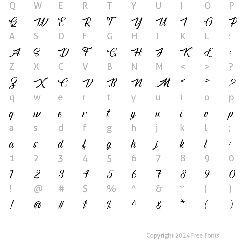 Character Map of Halmata Suahata Regular