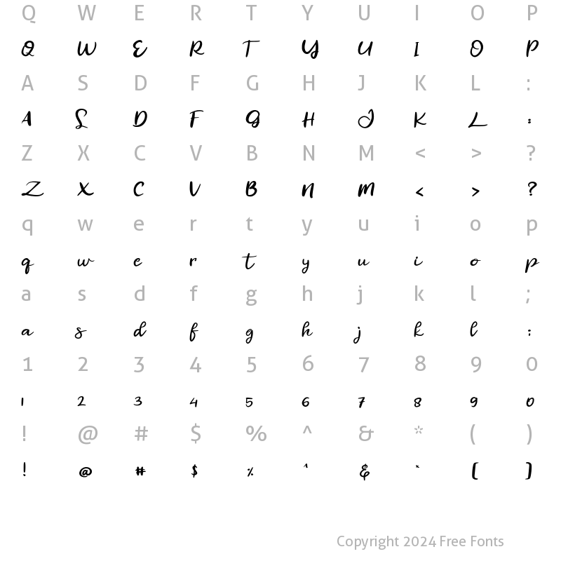 Character Map of Halmore Regular