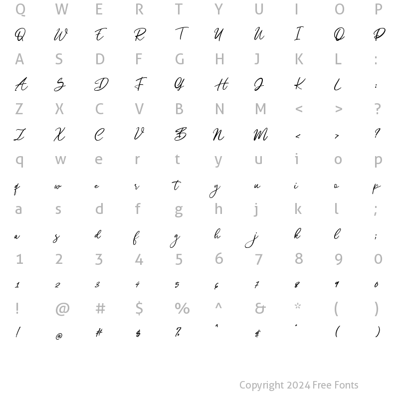 Character Map of Halymon Regular