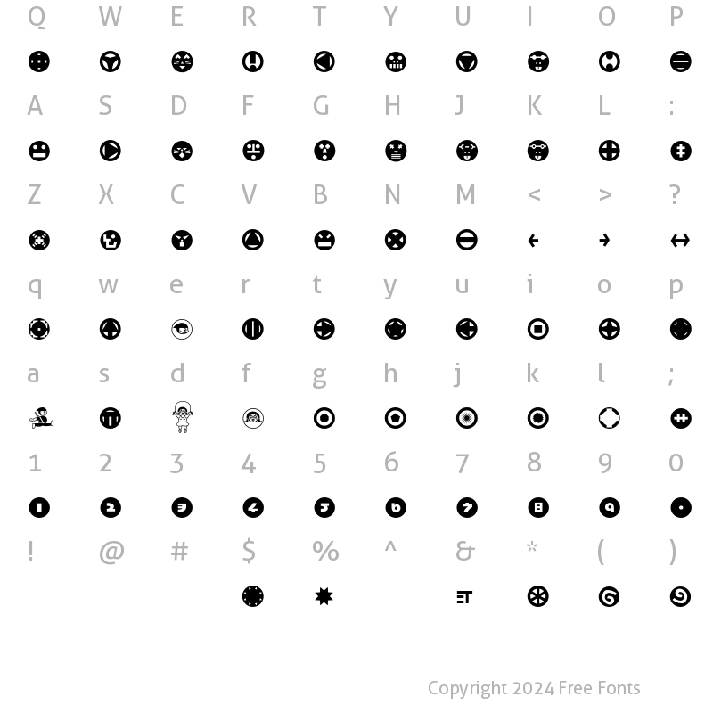 Character Map of HaMangaIrregularPicturesLL Regular