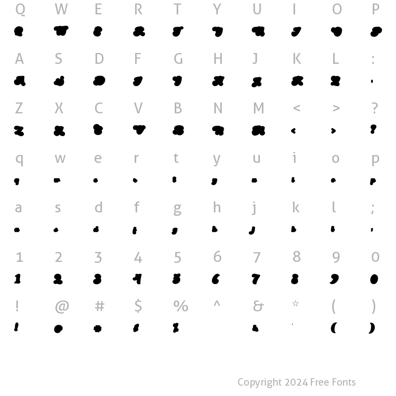 Character Map of Hamble line