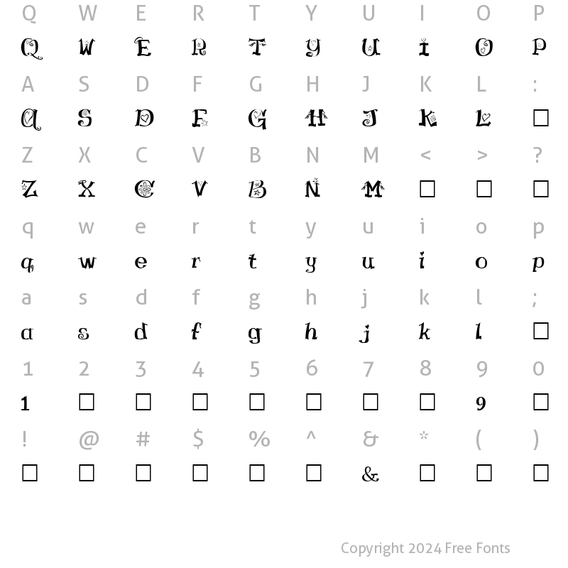 Character Map of HamLake Regular