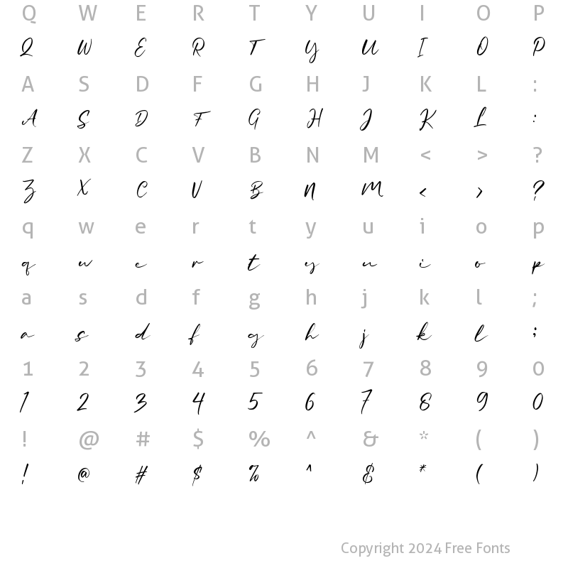 Character Map of Hammer Jack Regular