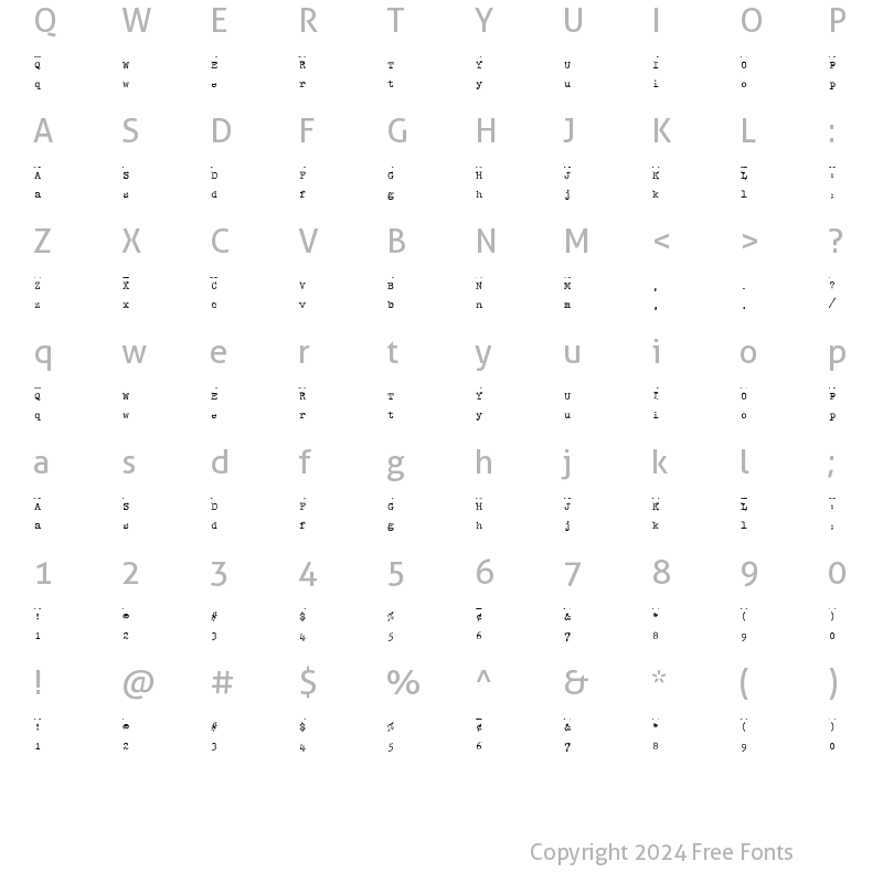 Character Map of HammerKeys Regular