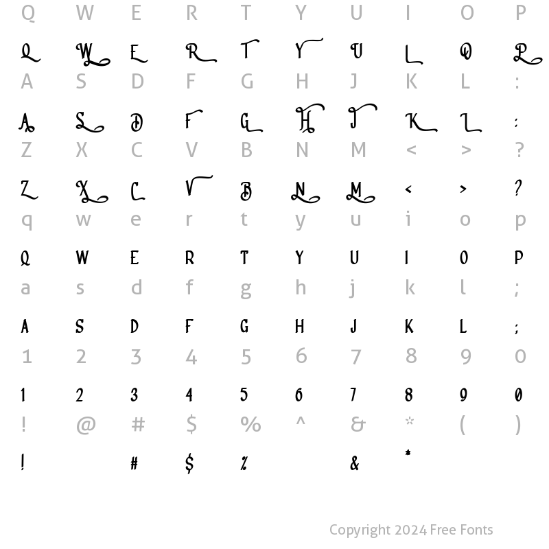 Character Map of Hammist Regular