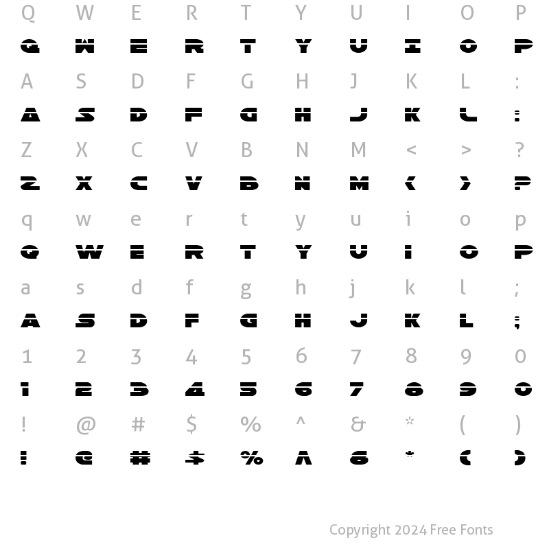 Character Map of Han Solo Expanded Laser Expanded Laser