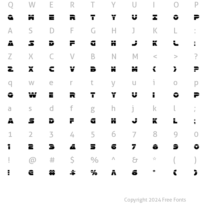 Character Map of Han Solo Laser Laser