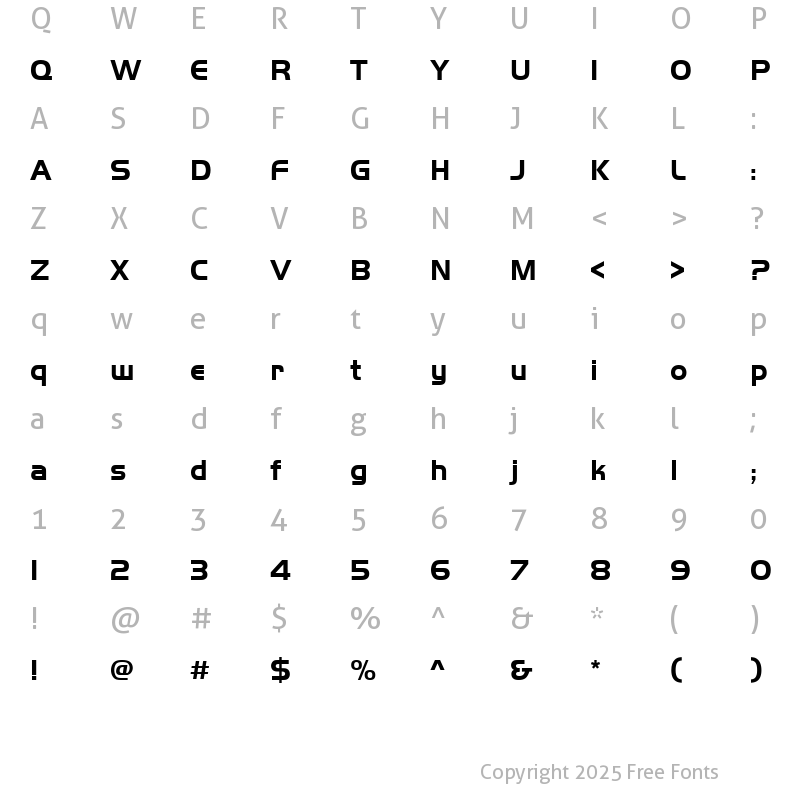 Character Map of HandelGotDBol Regular