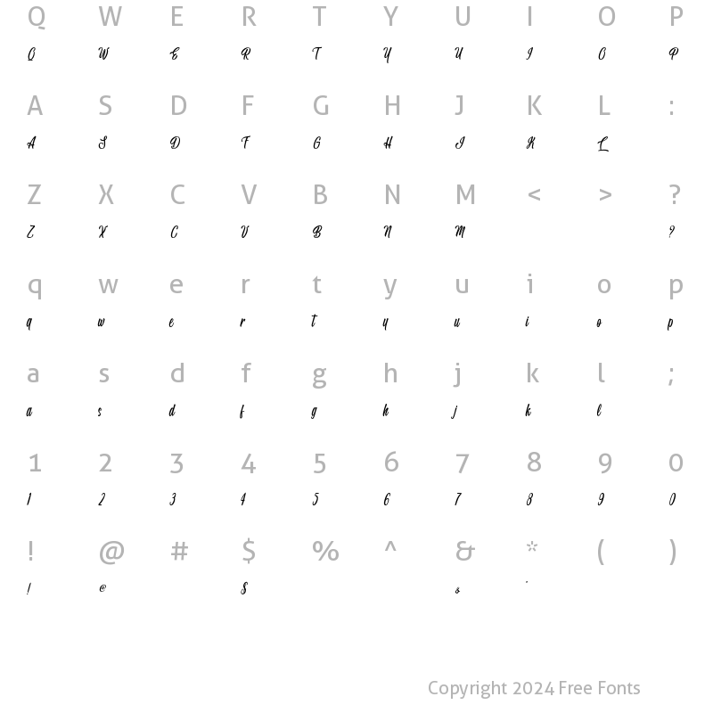 Character Map of Handsome Boss Regular