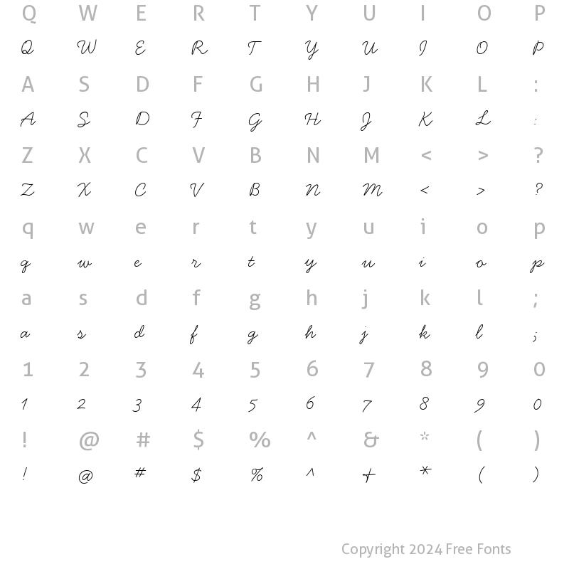 Character Map of Handsome Light