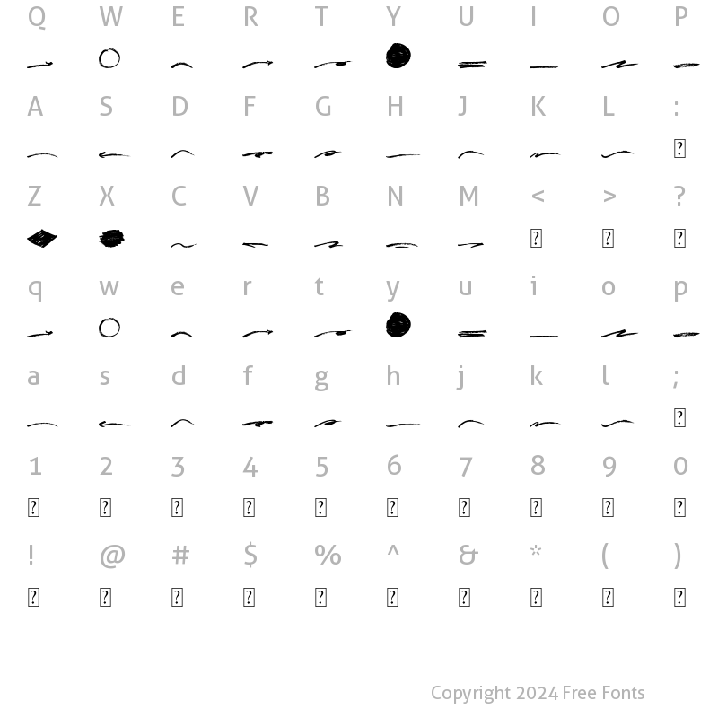 Character Map of Handsome Script Extras Regular