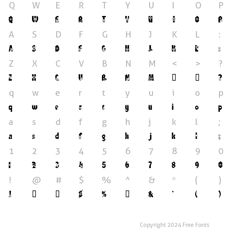 Character Map of HANUKAH Regular